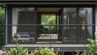 © LimeSky - Aluminum balcony frame featuring sliding windows and insect screen.