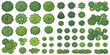 © GraphixEra - Top view green trees and bushes landscape elements flat design