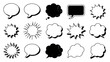 © rocky - Collection Of Speech Bubble Silhouettes On A White Background bubbles comic thought dialogue balloons conversation text balloon book graphic novel silhouette