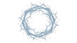 © Svetlana - A realistic circular ring formed by splashing blue water with droplets frozen midair on a transparent background