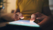 © Ievgen Skrypko - Person Typing A Chat Message On A Digital Smartphone Display At Home