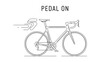© Mr - Minimal line of a road bicycle with speed motion lines isolated on a transparent background
