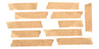 © md - Set of brown masking tape strips and adhesive paper pieces for scrapbooking and office work Vector, illustration