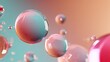 © Reza - Luminous liquid spheres drift in a gradient of soft pink and teal light