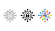 © MDBAYZID - Central padlock icon connected to radiating nodes representing digital network security encryption and data protection in technology networks