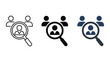 © fahad - Recruitment and talent search vector icons set with magnifying glass and people silhouettes