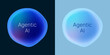 © nuddss - Agentic AI artificial intelligence concept. Abstract liquid gradient fluid circle shapes logo in dark and light mode. Modern futuristic vivid background for digital automation technology UI design.