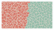 © Cristiano - Mosaic stone pattern with irregular tiles in coral and mint green colors