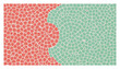 © Cristiano - Circular mosaic pattern featuring rounded tiles in coral and mint green shades