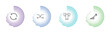 © Abstract - user interface icon set with circular arrow, move content, bifurcation, incentive signs in flat outline style