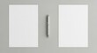© Dmitrii - Two blank white papers with metal pen on a gray surface. Financial contract or document for signature. Concept of financial planning, business agreement and debt settlement decision.