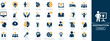 © SokretiRani - Inspiration solid icon set for brain brainstorm cognition dream innovation idea. Brain, brainstorm, and cognition Vector creativity symbols for app ui web design.