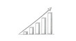 © MdMojibor - Growth Graph Diagram Hand Drawn Showing Progress Increasing Achievement Performance Chart Arrow Sign Rising Success Development Concept Isolated