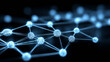 © kaliel - Glowing connected spheres form a digital network, representing data exchange, communication infrastructure, blockchain systems, and global connectivity.
