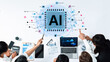 © InfiniteFlow - A technical diagram illustrating the core capabilities of Artificial Intelligence. This includes machine learning, robotics, speech recognition, and interactive chatbot technology. Fermion