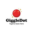 © Crea - Modern logo design featuring a glossy red circle surrounded by sparkling gold stars and GiggleDot text