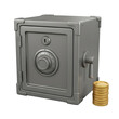 © Arya - Metal Safe with Combination Lock and Stack of Gold Coins