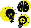 © Rasheda - Innovation and creativity concept with light bulbs and brain