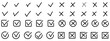 © Hike studio 8 - Check mark set. Check mark icon. Tick mark symbol vector