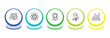 © Farahim - education collection. outline icon set. thin line stack of books, atomic orbitals, merit, graduation pictures icons. editable vector