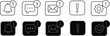 © MDFARUK - Notification icons with numbers black and white line style