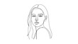 © Stock Image Paradise - A 2D CAD vector illustration of woman's face with long hair