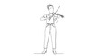 © Stock Image Paradise - Man plays 2D CAD Vector violin with skill outdoors