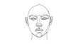 © Stock Image Paradise - 2D CAD Vector illustration of a bald human face