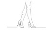 © Stock Image Paradise - Woman's legs wearing high heels walk forward in 2D CAD Vector style