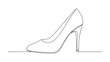 © Stock Image Paradise - A 2D CAD vector illustration of a high-heeled shoe with sleek design