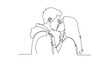 © Stock Image Paradise - Romantic 2D CAD Vector illustration of couple sharing kiss