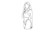© Stock Image Paradise - A 2D CAD Vector illustration of a woman in underwear posing