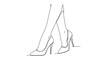 © Stock Image Paradise - Woman wearing high heels in 2D CAD vector illustration style