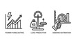 © Mehedi - Power forecasting load prediction demand estimation line icons for energy management utility analysis business planning with line art smart grid magnifying glass forecasting prediction estimation