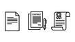 © Mehedi - Legal documentation and contract agreement icons set with document contract agreement certificate signature business official template clerical corporate protocol application information