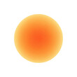 © Mamela - Spherical orb with a radial orange to yellow gradient and microscopic speckled texture glowing against a transparent background, creating a serene luminous aura