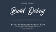 © ch - Brush Family Script Font with Build Debug Text