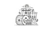 © Adam Azriel  - Minimalist Line Art Illustration of Musical Drums and Percussion Instruments