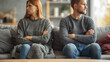 © Marvel’s Nook - Frustrated couple avoiding eye contact during relationship conflict at home with emotional tension and divorce concept