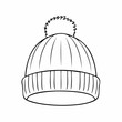 © supri - Line Art Illustration of a Bobble Hat