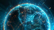 © Ilia_Levchenko - Futuristic digital Earth globe with glowing global network connection lines, big data transfer and cyber security technology over USA map, 3D concept of worldwide connectivity and globalization