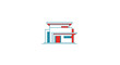 © Feli - A minimalist flat vector illustration of a modern residential house design