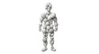 © Anggun - Gray human figure made of bubbles.