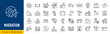 © iiierlok_xolms - Migration web icons in line style. Visa, nation, war, country, conflict, passport, crisis, immigration, migrant, help, collection. Editable stroke. Vector illustration.