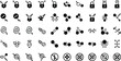 © Nomiii - Security symbols and abstract atomic links display a variety of conceptual warning and protection icons.