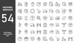 © Minara - Moving Service line editable icon set. Contain icons relaed to Moving house services, packing, loaders, office moving, freight transportation, and more.  Editable stroke. Vector illustration