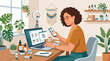 © Helen - Woman Creating Online Content for Natural Product Promotion at Home