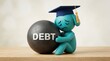 © Mudassir - Sad graduate student with debt burden