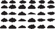 © MdShafikul - collection of black cloud shapes for design and weather icons
