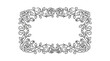 © TAIJU - Elegant Rose Floral Border Design Outline.
